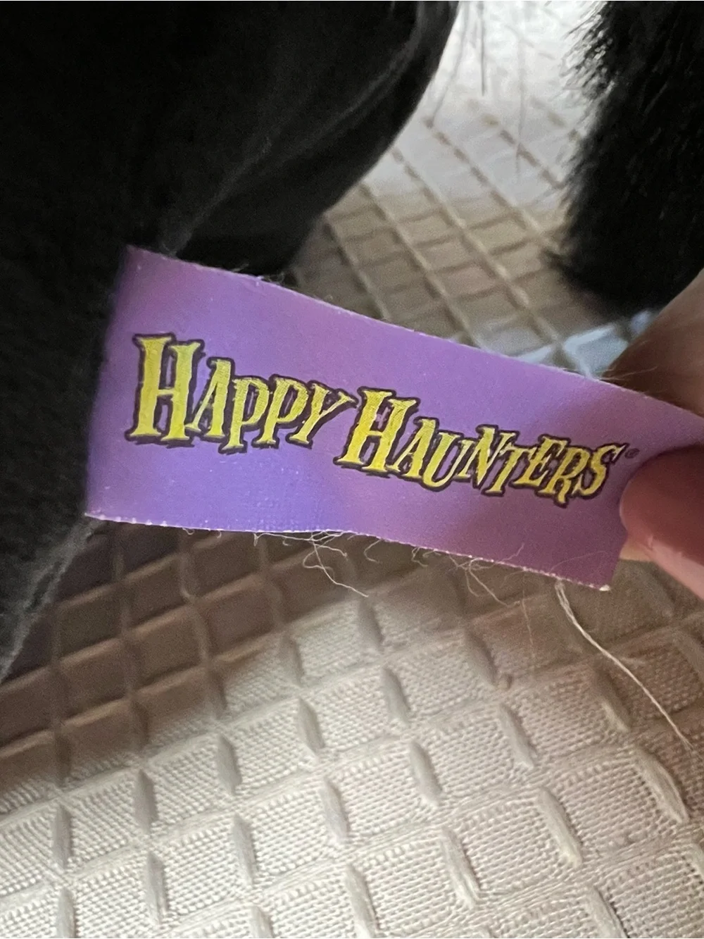 Vintage Commonwealth Happy Haunters Black Cat Halloween Plush Vampire Teeth